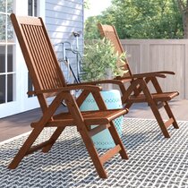 Outdoor interiors eucalyptus folding deals side chair pair